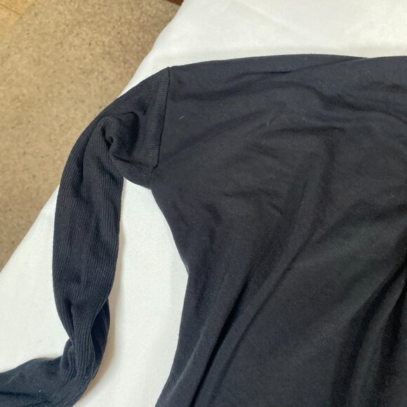 Athleta Purana Wrap Sweatshirt 486073 L Modal Black Hoodie - Picture 5 of 7